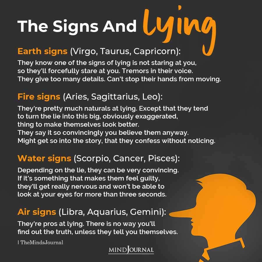 The Zodiac Signs And Lying