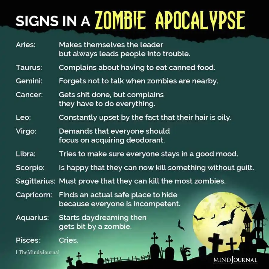 The Zodiac Signs In A Zombie Apocalypse