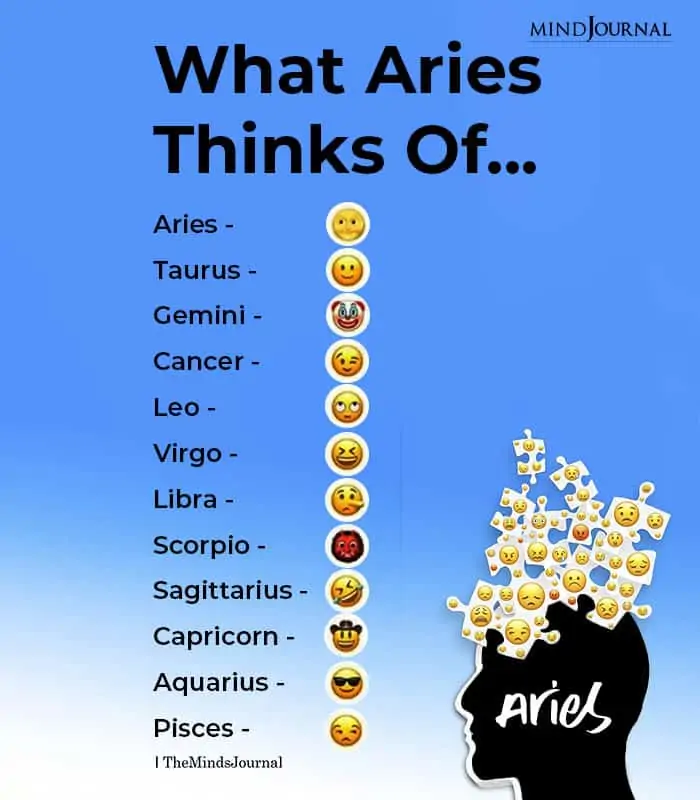 What Aries Thinks Of Each Zodiac Sign