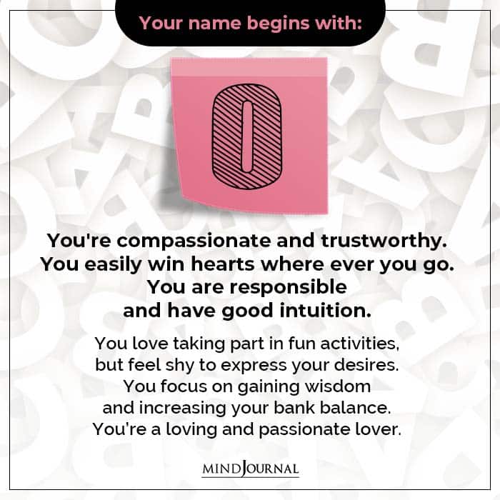 what the first letter of your name says about you