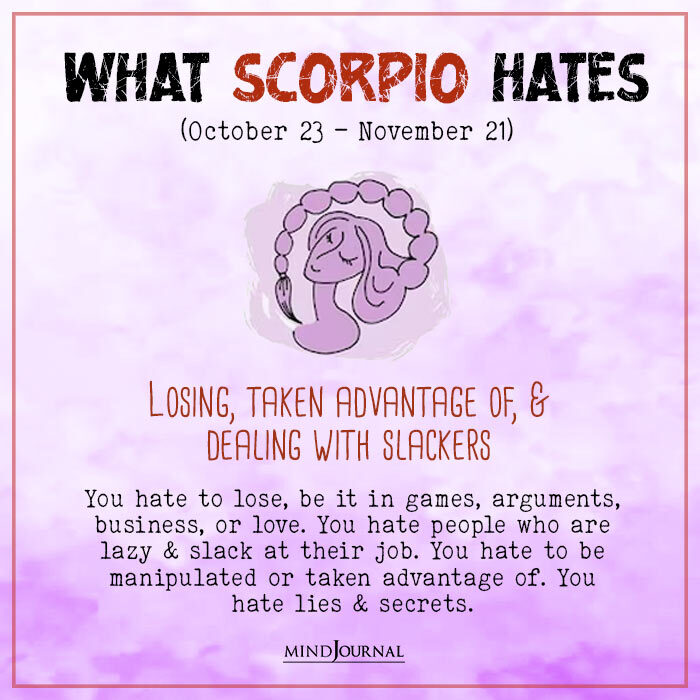 Zodiac Hate List scorpio