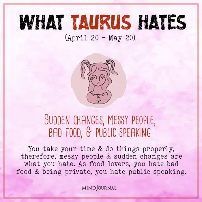 Zodiac Hate List taurus