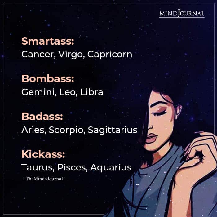 Zodiac Signs As The kind of Asses