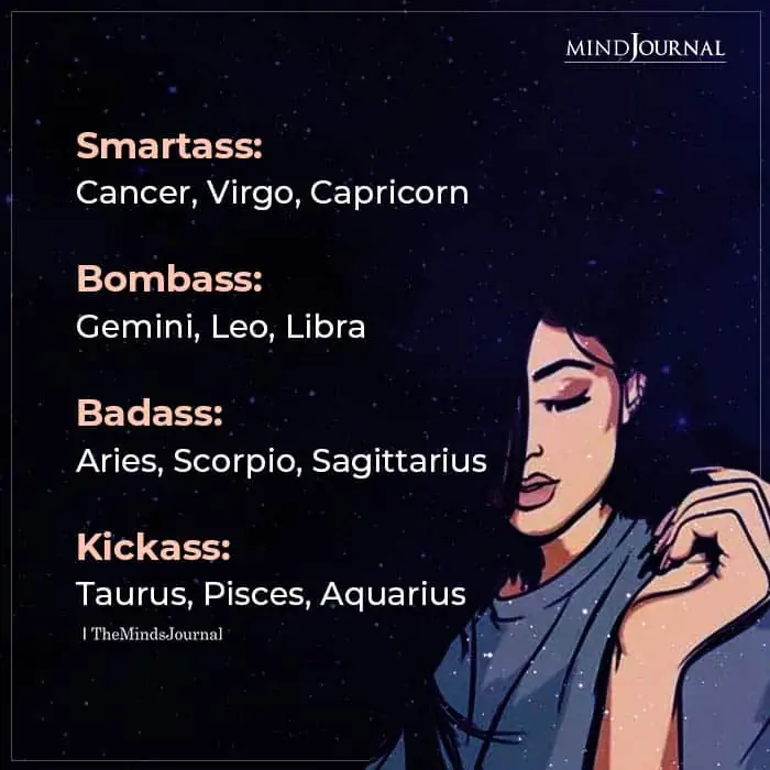 Zodiac Signs As The kind of Asses