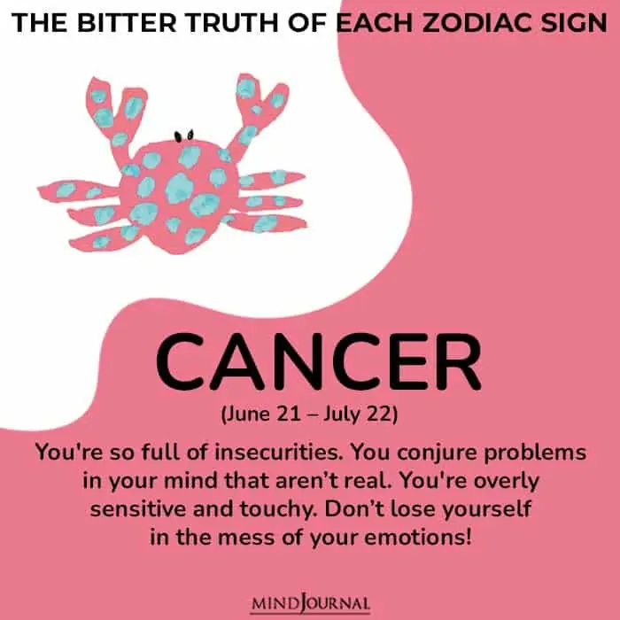 bitter truth zodiac sign cancer