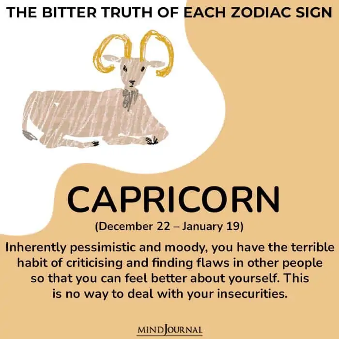 bitter truth zodiac sign capricon