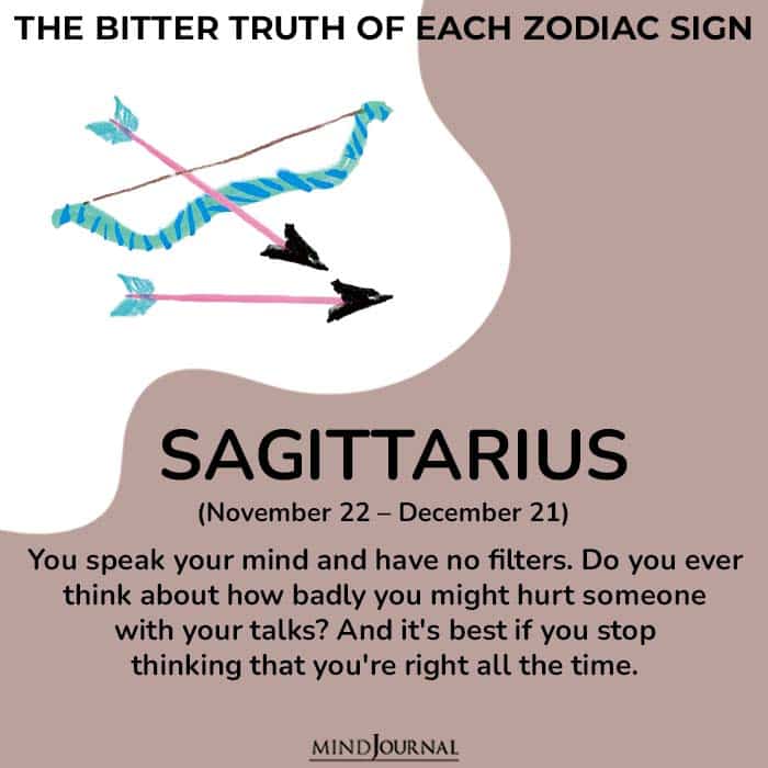 bitter truth zodiac sign sagittarius