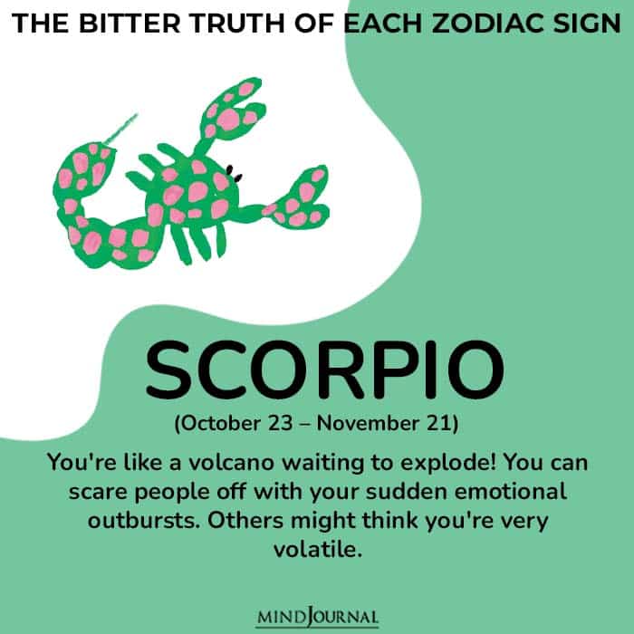 bitter truth zodiac sign scorpio