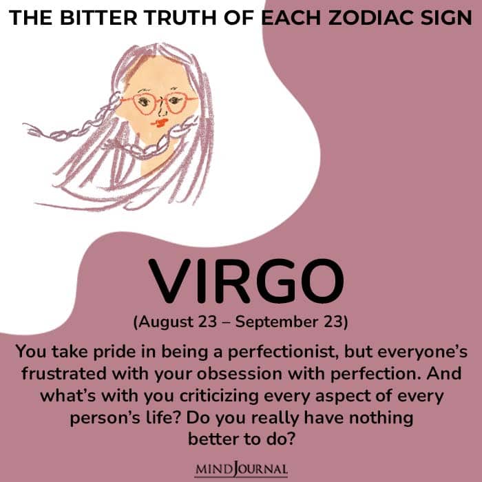 bitter truth zodiac sign virgo