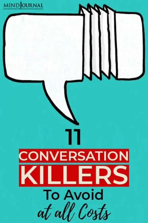 conversation killers avoid all Costs pin