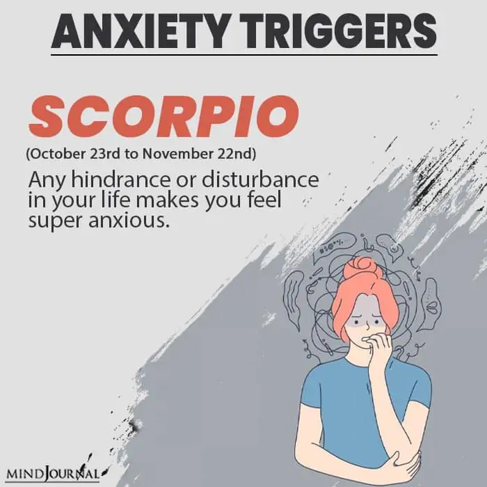triggers anxiety scorpio