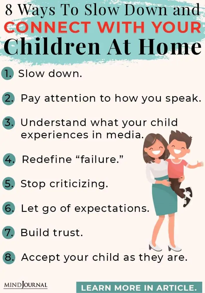 8 Ways To Slow Down and Connect With Your Children At Home Info