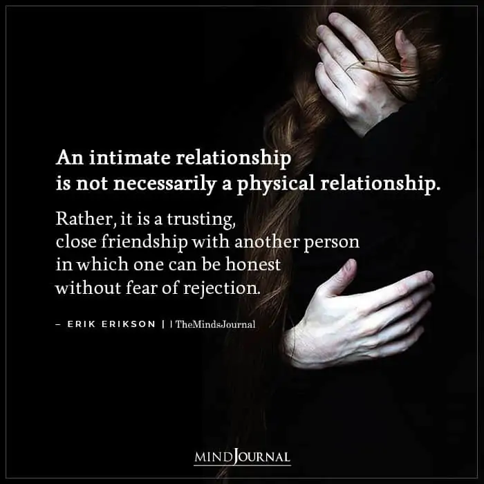 An Intimate Relationship Is Not Necessarily
