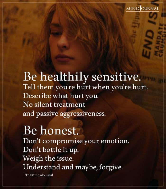 Be Healthily Sensitive