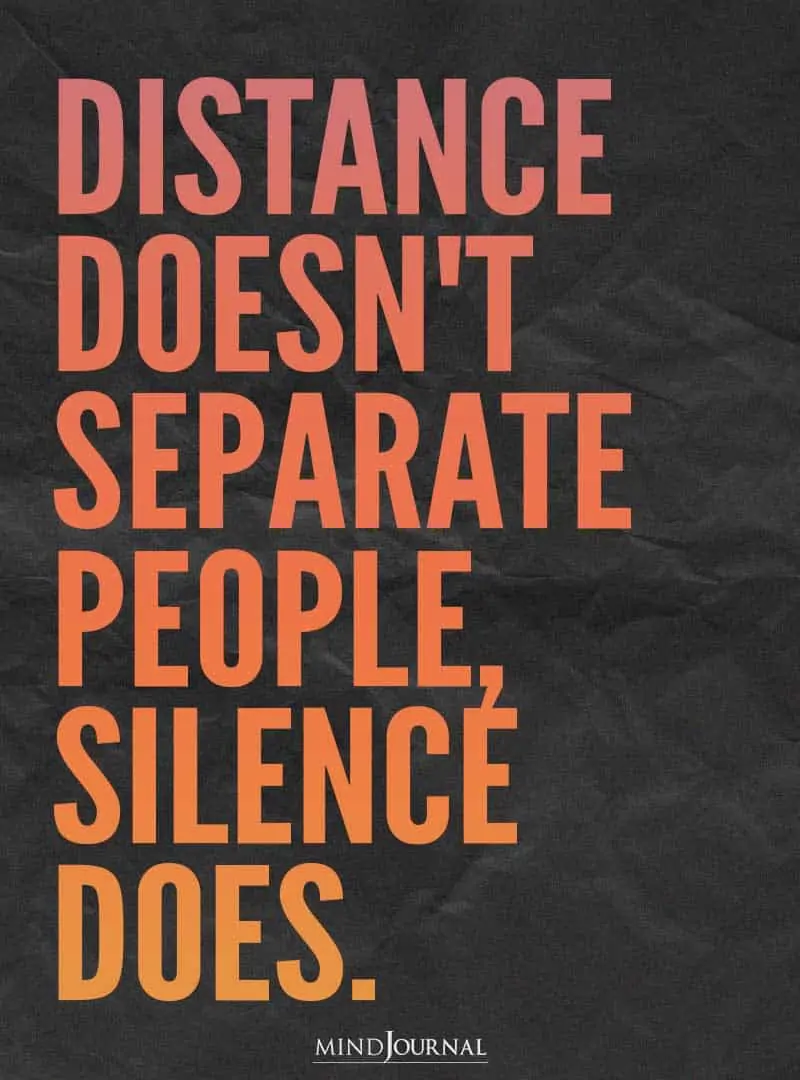 Distance doesn't separate people.