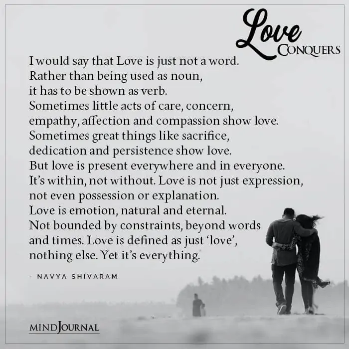 I Would Say That Love Is Just Not A Word