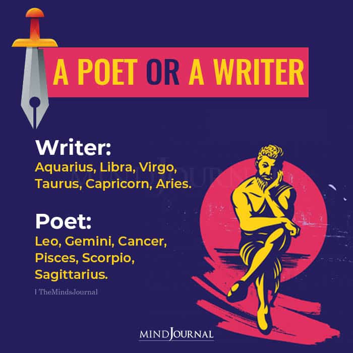 If The Zodiac Signs Would Be A Poet Or A Writer