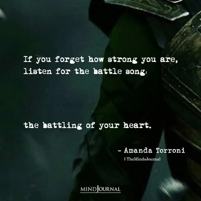 If you forget how strong you are listen for the battle song