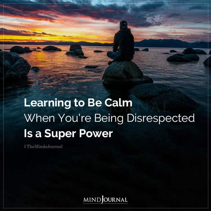 Learning to Be Calm When Youre Disrespected Is a Super Power