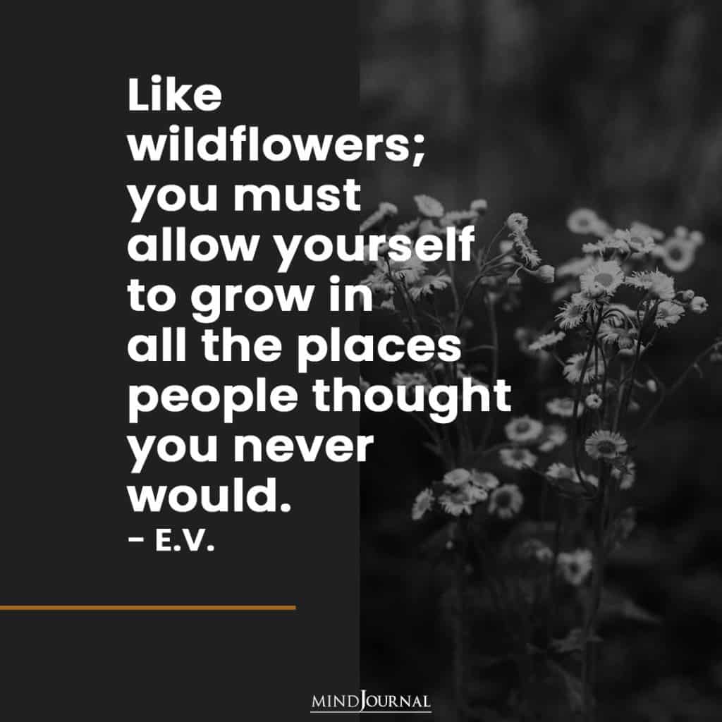 Like Wildflowers; You Must Allow Yourself
