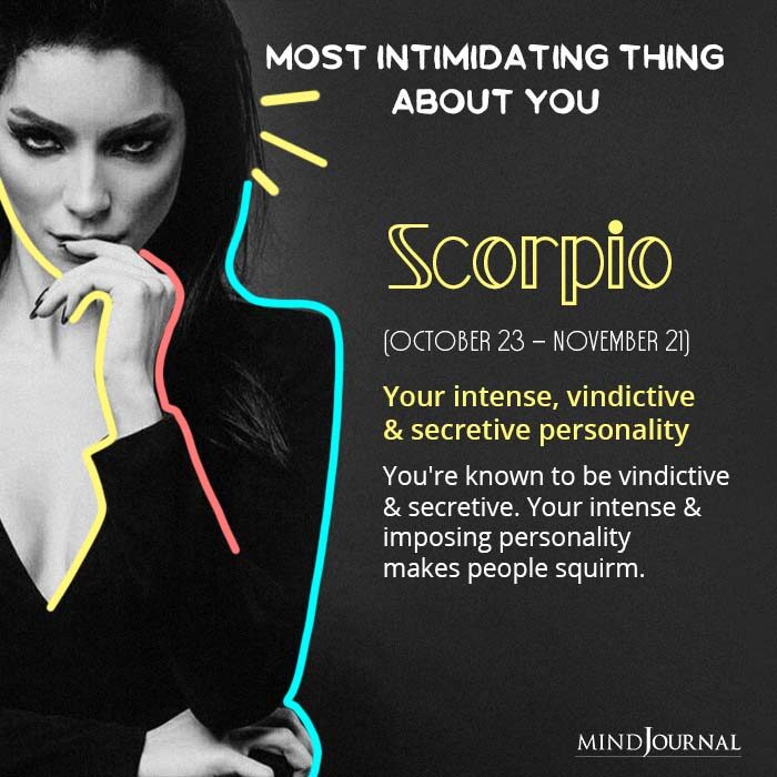Most Intimidating Thing About Each Zodiac Sign scorpio