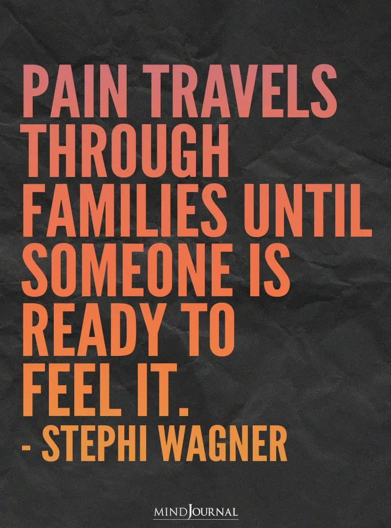 Pain travels through families.