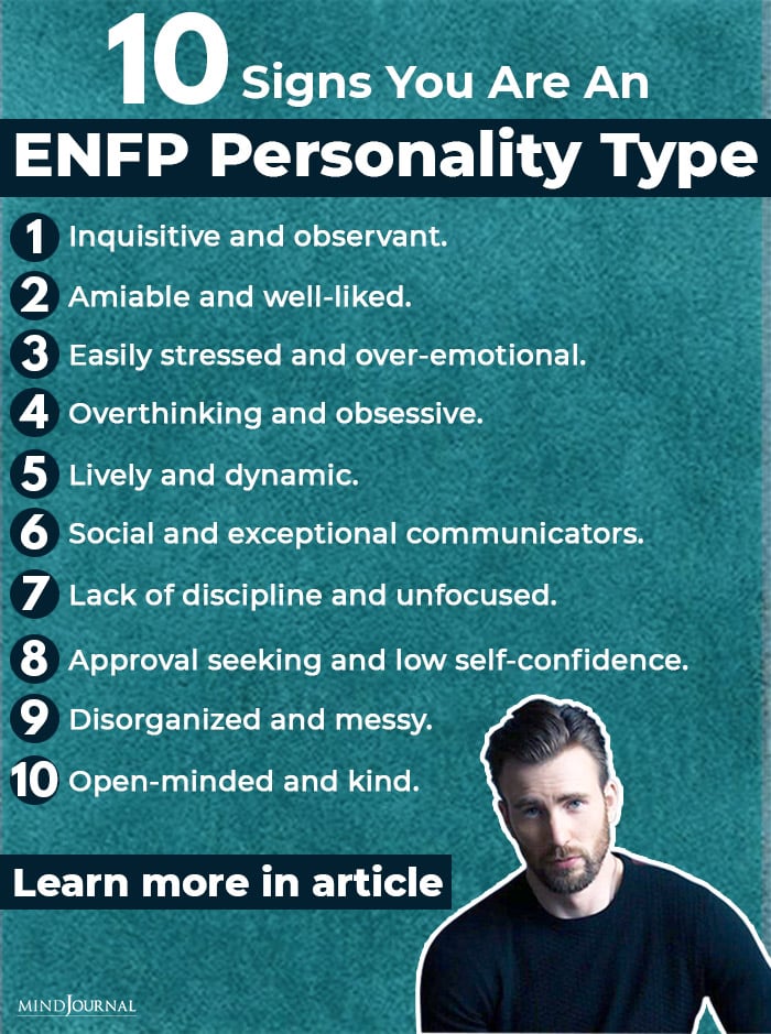 Signs ENFP Personality Type infographics