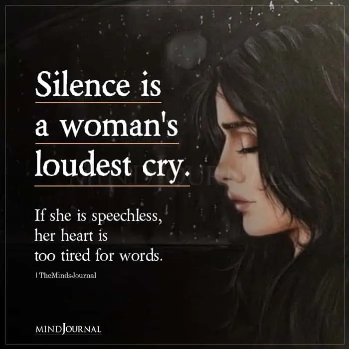 Silence Is A Woman's Loudest Cry