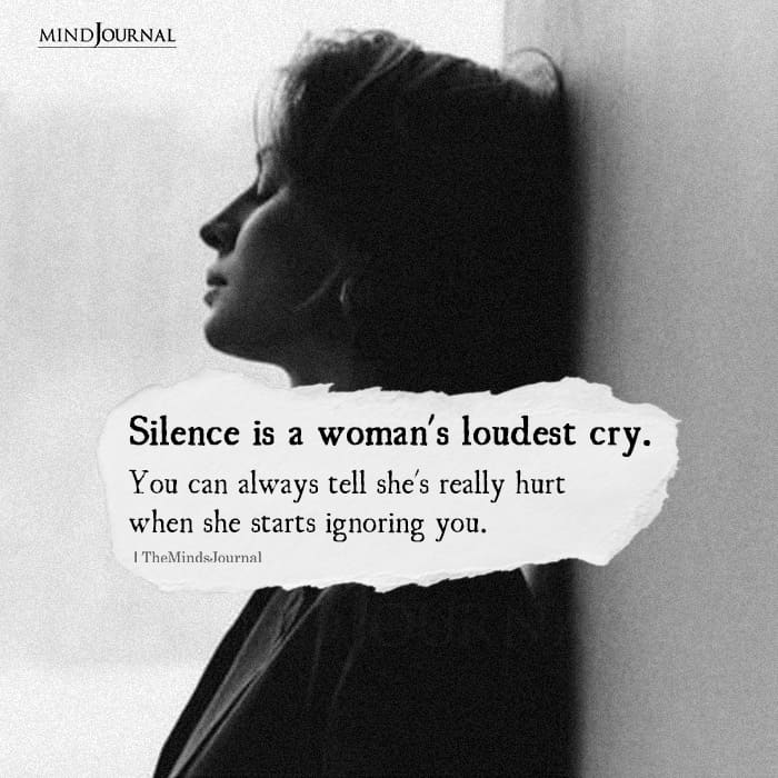 Silence Is A Woman's Loudest Cry