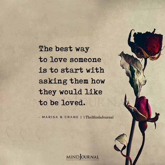 The best way to love someone