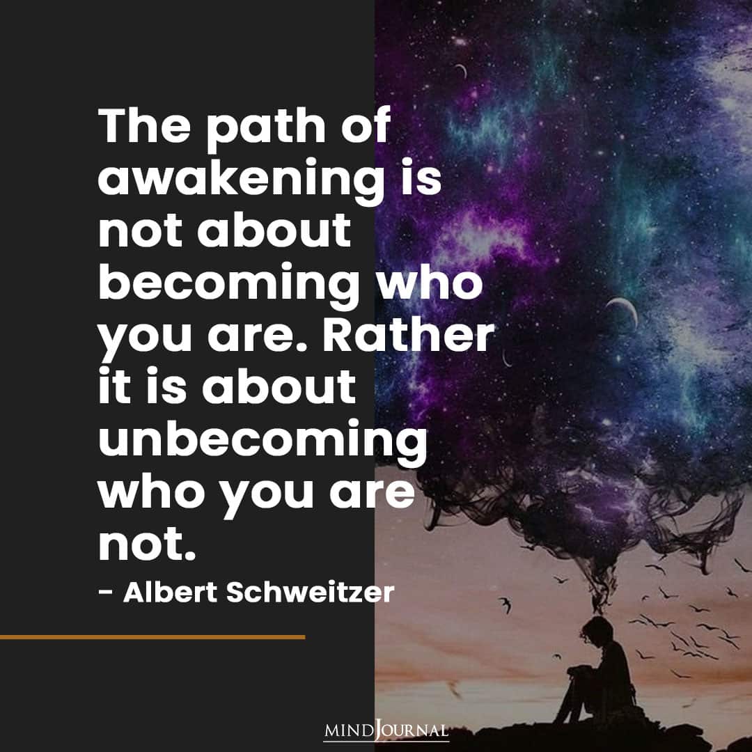 The path of awakening is not about becoming.