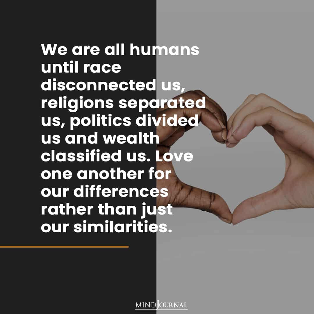 We are all humans until...