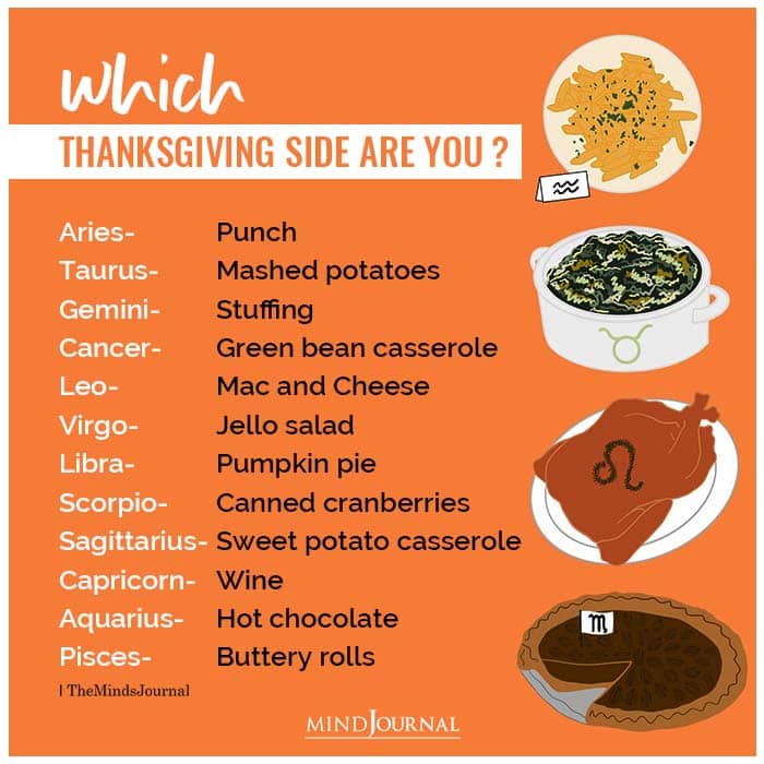 Which Thanksgiving Side You Are Based On Your Zodiac Sign