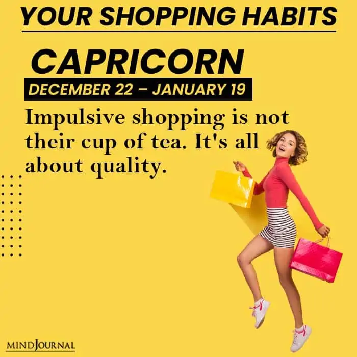 Your Shopping Habits capricon