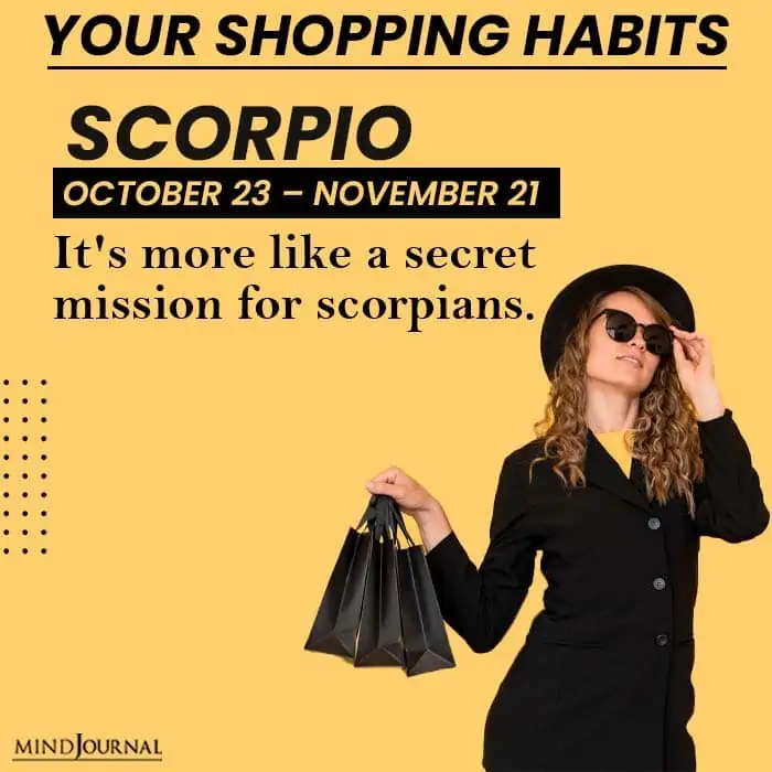Your Shopping Habits scorpio