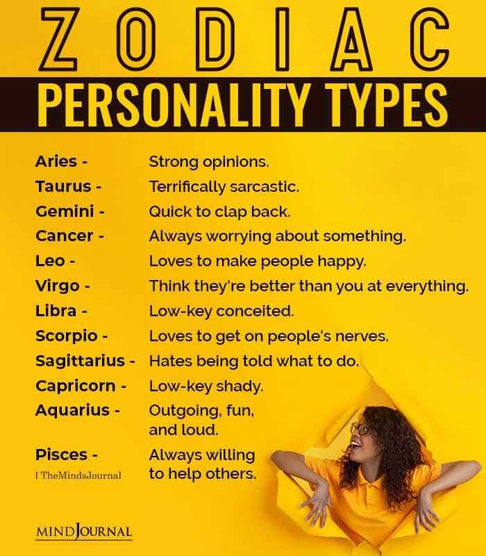 Zodiac Personalities Some Stereotypes