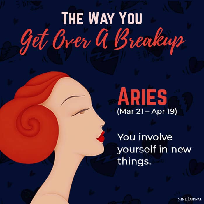 get over a breakup aries