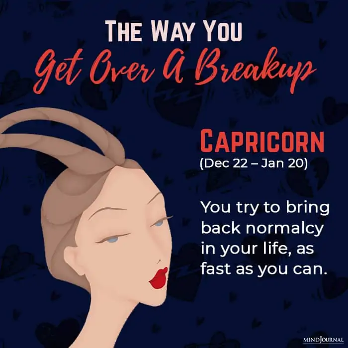 get over a breakup capricorn