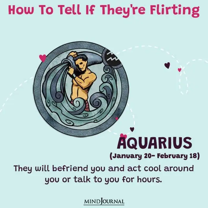 how to tell if they are flirting aquarius