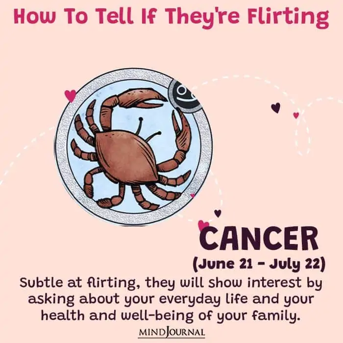 how to tell if they are flirting cancer