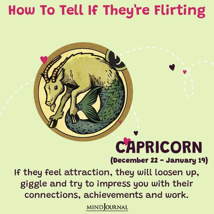 how to tell if they are flirting capricorn