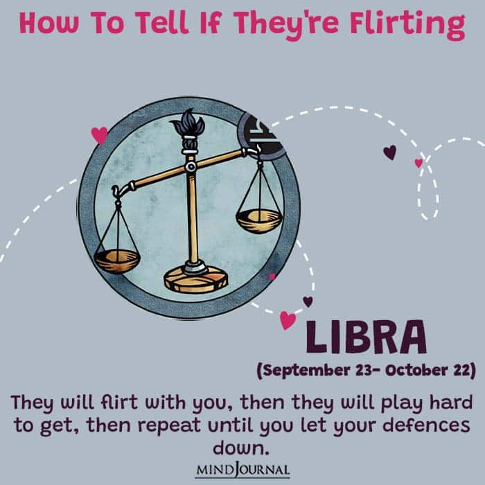 how to tell if they are flirting libra