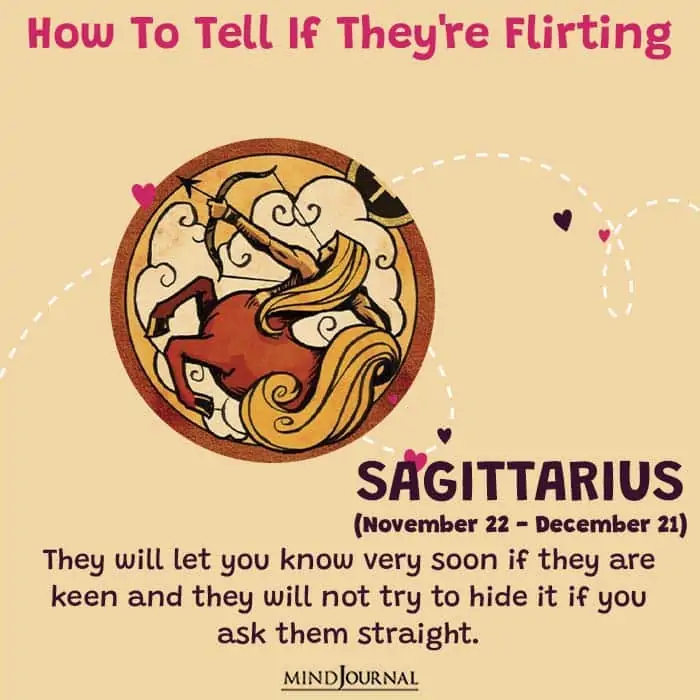 how to tell if they are flirting sagittarius