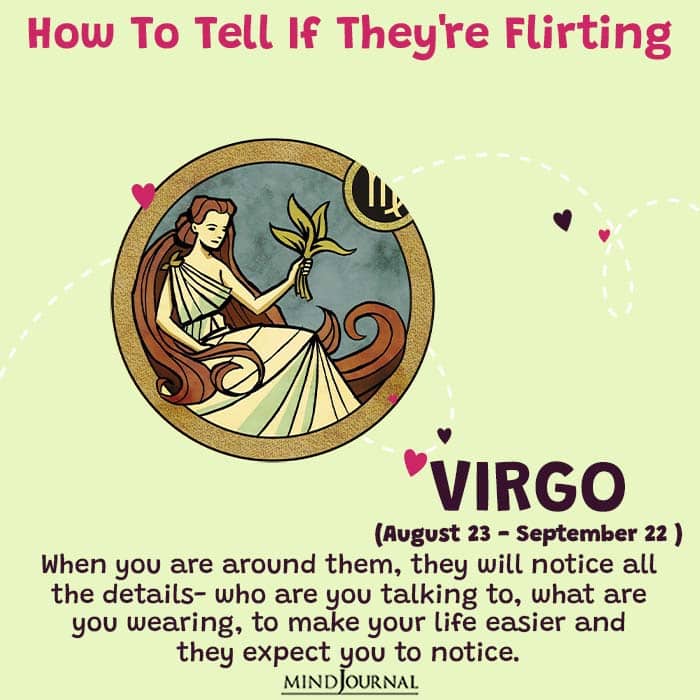 how to tell if they are flirting virgo