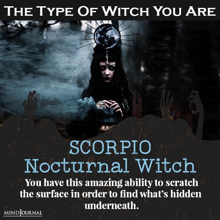 type of witch you are scorpio