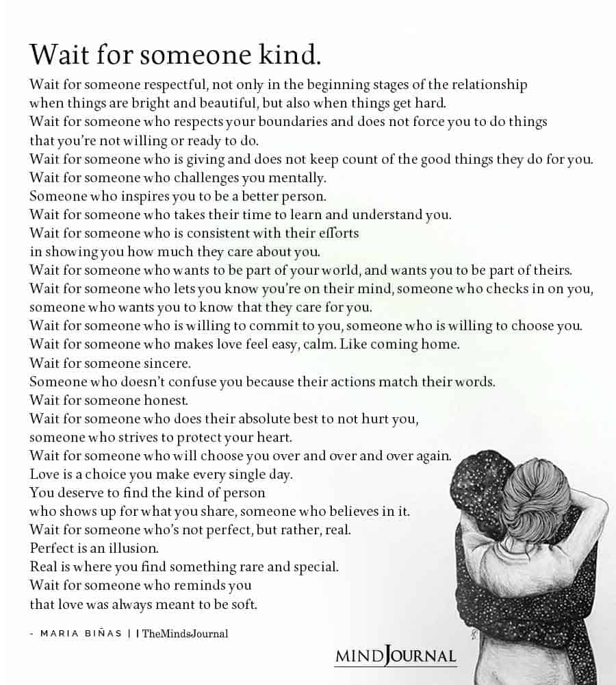 Wait For Someone Kind