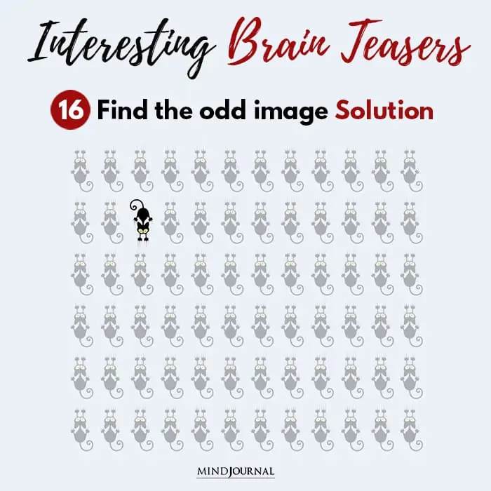 Brain Teasers Know Sharp Eye find odd image solution