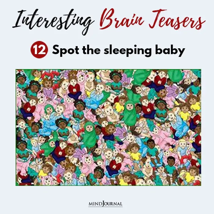 Brain Teasers Know Sharp Eyes Spot sleeping baby
