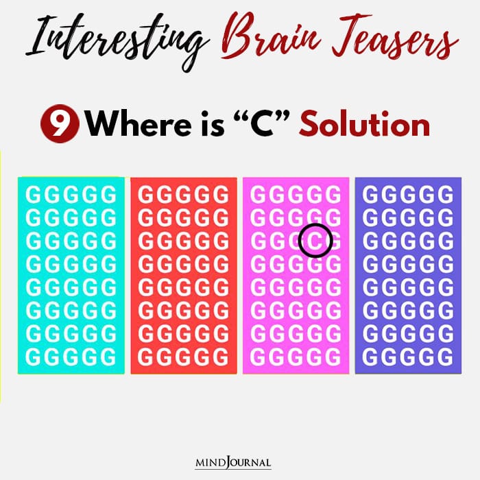 Brain Teasers Know Sharp Eyes Where c solution