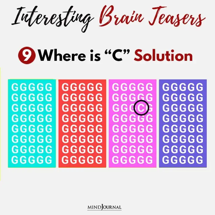 Brain Teasers Know Sharp Eyes Where c solution